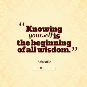 Aristotle knowing yourself quote
