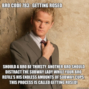 What are some of the best Barney Stinson bro code rules?