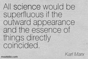 All Science Would Be Superfluous If The Outward Appearance And The ...