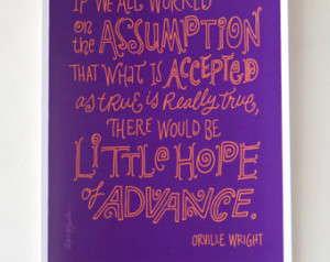 Orville Wright Quote - Digital Pri nt Mini Poster ...