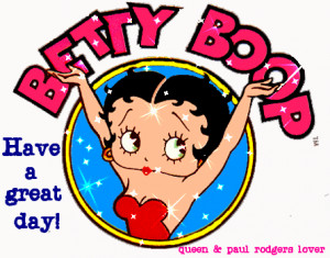 Glitter Text » Greetings » Betty Boop - Have a great day!