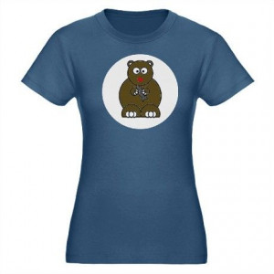 Brown Bear Organic Women's Fitted T-Shirt (dark)