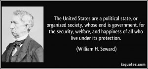The United States are a political state, or organized society, whose ...