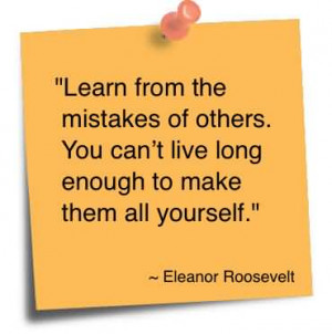 Learn From Mistakes Others