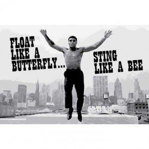 Muhammad ali- float like a butterfly poster