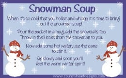 Snowman Sayings and Recipe