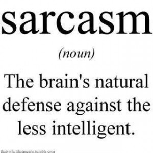 The definition of sarcasm