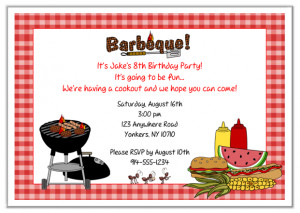 bbq barbeque cookout party invitations 2 bbq barbeque cookout party ...