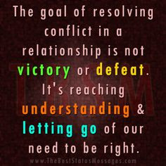 how to resolve relationship's conflicts More