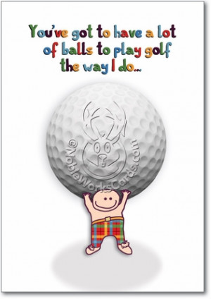 Golf Balls Unique Naughty Funny Birthday Paper Card Nobleworks
