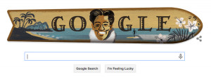 Duke Kahanamoku stars in Google Doodle