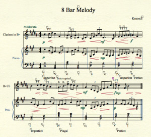 Music 9 Composition: 8 Bar Melody Draft