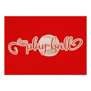 RED PLAY BALL BASEBALL GRAPHICS SAYINGS WORDS TEAM CUSTOM ...
