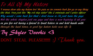 love haters quotes or sayings photo: To alla my haters ...