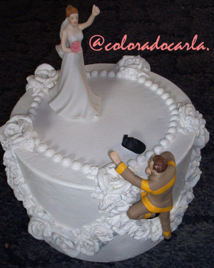 Fireman Firefighter climb Groom Fire department Wedding Cake Topper ...