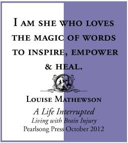 ... Life Interrupted: Living with Brain Injury by Louise Mathewson - quote