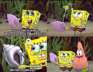 Its Magic Spongebob It's the magic conch shell!