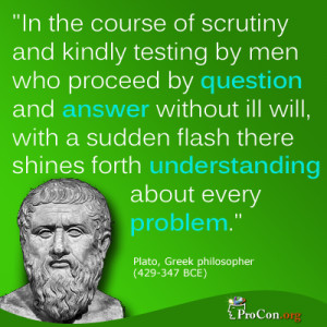 Plato - In the course of scrutiny and kindly testing by men who ...