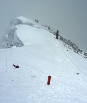 In this photograph taken on May 19, 2009, unidentified mountaineers ...