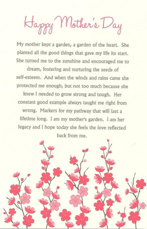 Cherry Blossom Mother's Day Card with beautiful pink flowers and ...