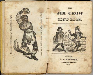 Jim Crow songbook, open to title page
