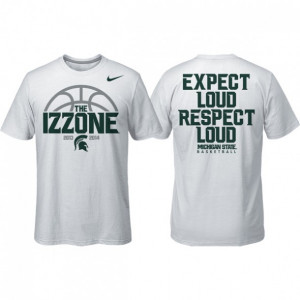 ... Spartans / White Out / MSU Nike 2013-14 Mens Izzone Basketball T-Shirt