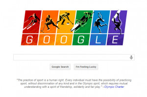 Under the search bar Google has also included a quote from the Olympic ...