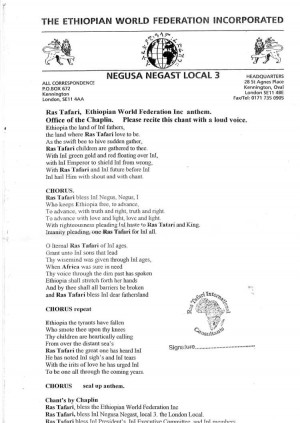 ... World Federation Anthem / Our Father prayer in English and Amharic