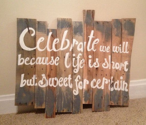 Handpainted pallet sign with QUOTE