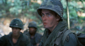 Young Charlie Sheen Platoon Friday quote: platoon. 