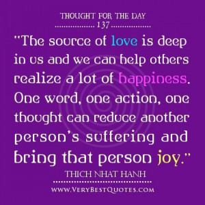 ... happiness thought of the day on love happiness quotes thich nhat hanh