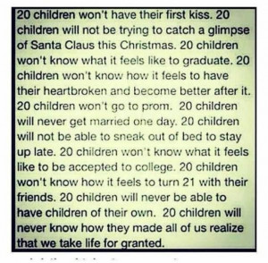 We take life for granted.