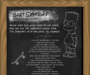 Every Bart Simpson Chalkboard Quote To Date