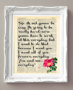 Notebook Love Quote Print Nicholas Sparks by PrettyLaneBoutique, £4 ...