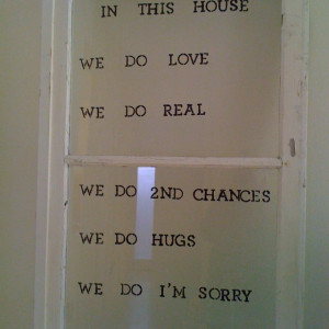 Old door and quote! Love