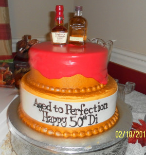 Woodford reserve 50th birthday cake. Bourbon themed from Caramandas in ...