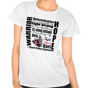 Breast Cancer Warrior Fight Slogans Tshirt