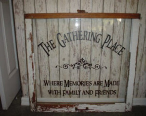 Family wall decal The Gathering Place vinyl lettering wall word Quotes ...