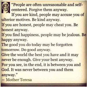 Mother Teresa - Do It Anyways