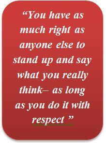 Assertiveness and respect