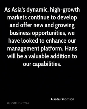 , high-growth markets continue to develop and offer new and growing ...