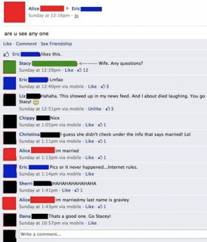 ... of cheaters being publicly shamed on Facebook. (and not only