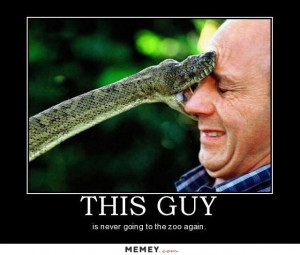 Funny Snake Biting Face