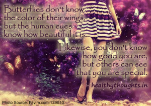 Butterflies don’t know the color of their wings,