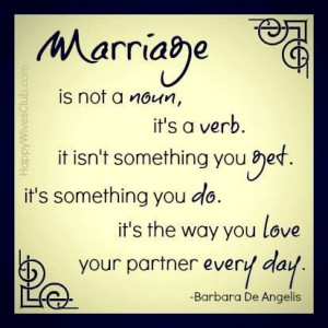 Marriage is not a noun
