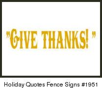 Holiday Quotes Fence Signs Template #1951
