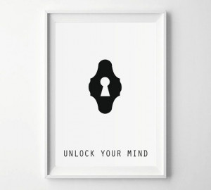 Printable Unlock your Mind Quote Print, Printable Modern Poster ...