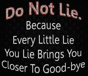 Lies cause negative results