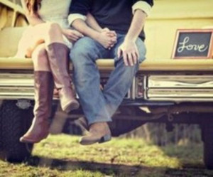 the back of a pickup truck can be so romantic