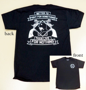 Patton Museum Fight For Something Quote Black Adult Shirt